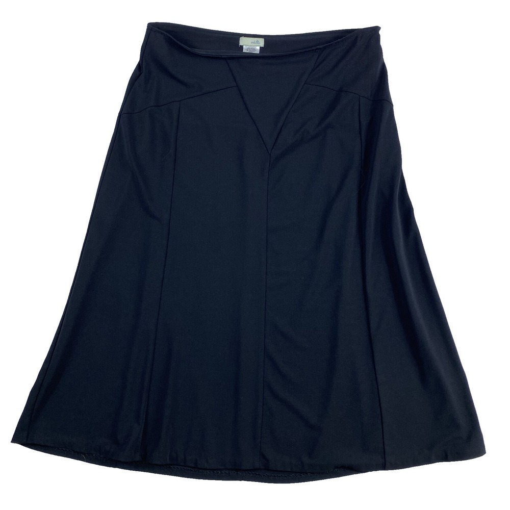 2/$30 Anthropologie Odille Midi Skirt Sz M Black Minimalist Office Capsule